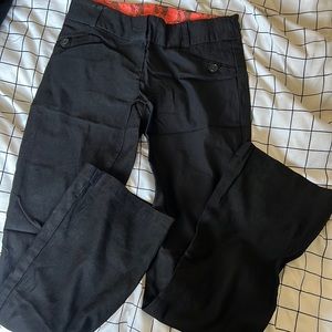 Low Rise Black Slacks